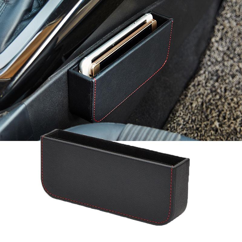 1PC Car Seat Gap Multifunctional Storage Box Driver Side Seat Gap Organizer Phone Holder Box Black Car Decor Accessories Interior