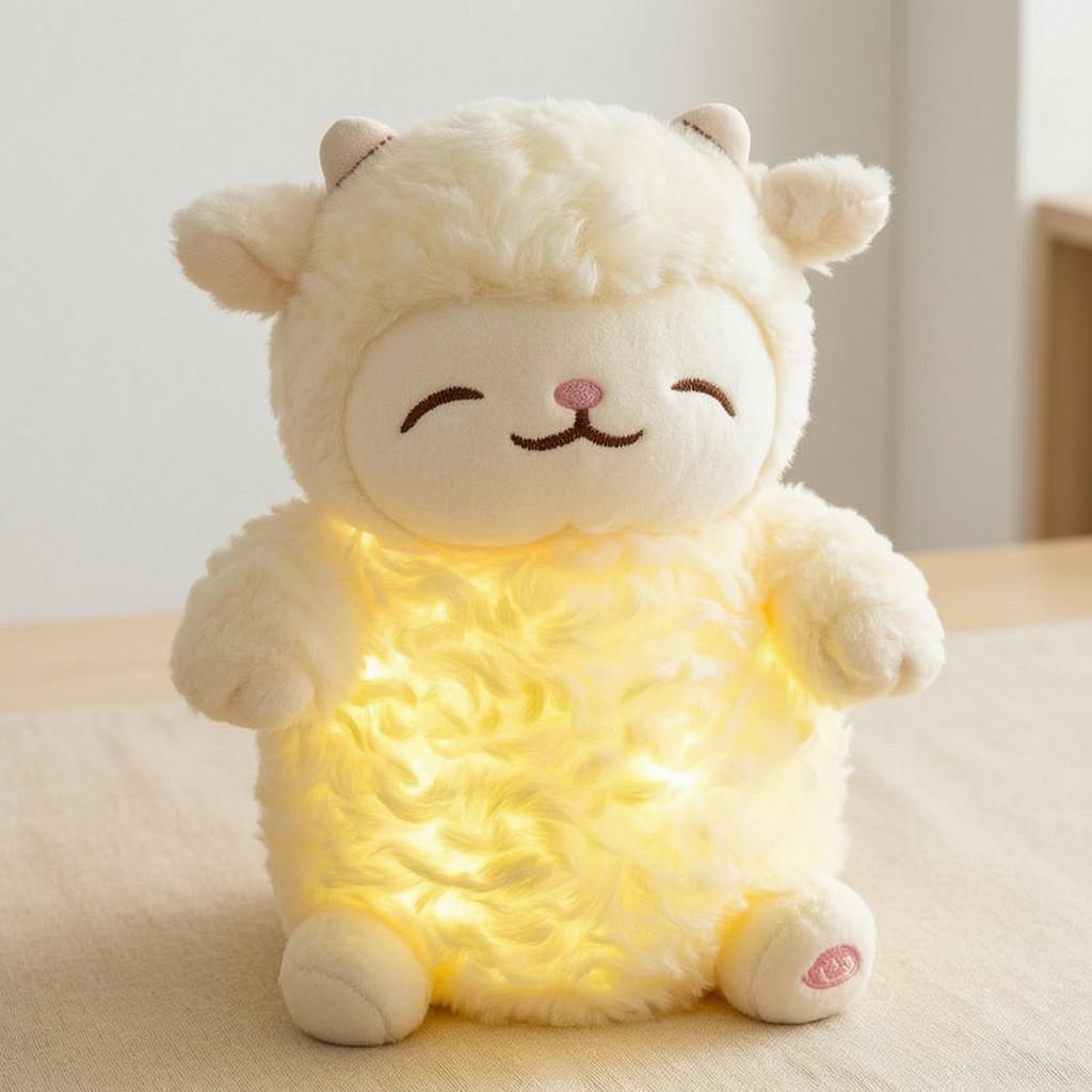 Colorful Led Luminous Sheep Plush Toy With Soft Pp Cotton For Children And Gift Giving