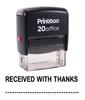 Printtoo RECEIVED WITH THANKS Self Inking Rubber Stamp Office Stationary Custom