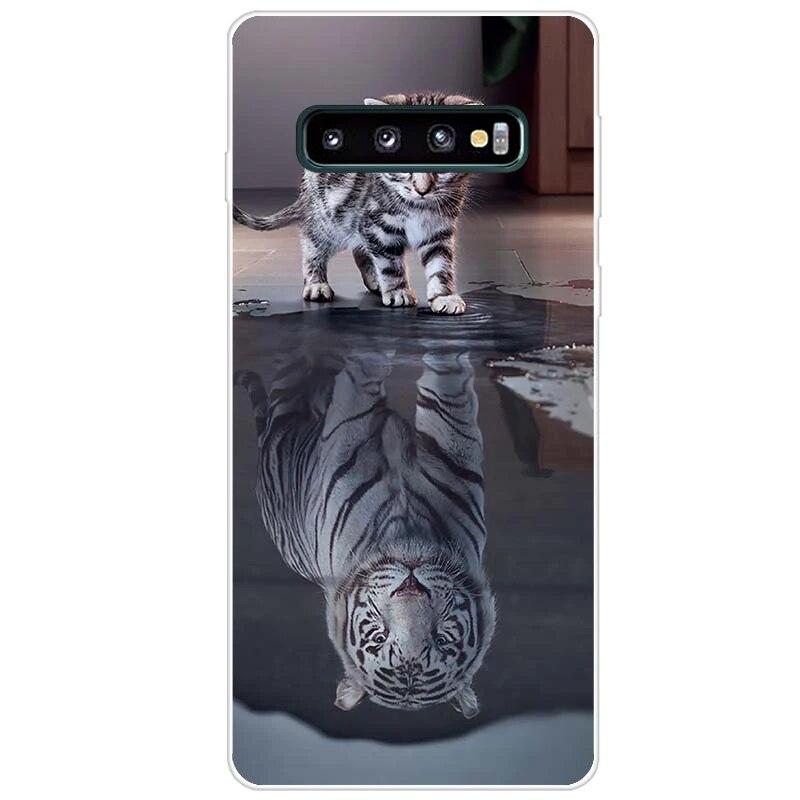 Новейший чехол из ТПУ с принтом для Samsung Galaxy S10 S10 + чехол для телефона Samsung S10 Plus S10e, задняя крышка, бампер Fundas Coque