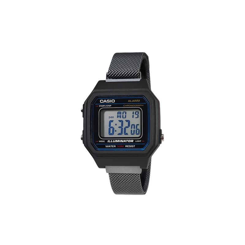 Casio Индивидуальные часы модифицированная серия классические ретро маленькие квадратные часы модный тренд водонепроницаемые 50 метров W-217H-1AVDF QiangSeBiaoDai