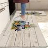 1Pcs Farmhouse Style Kitchen Mats Wood Grain Element Rugs Non-slip Cushioned Bedside Carpets Comfortable Standing Pads For Kitchen