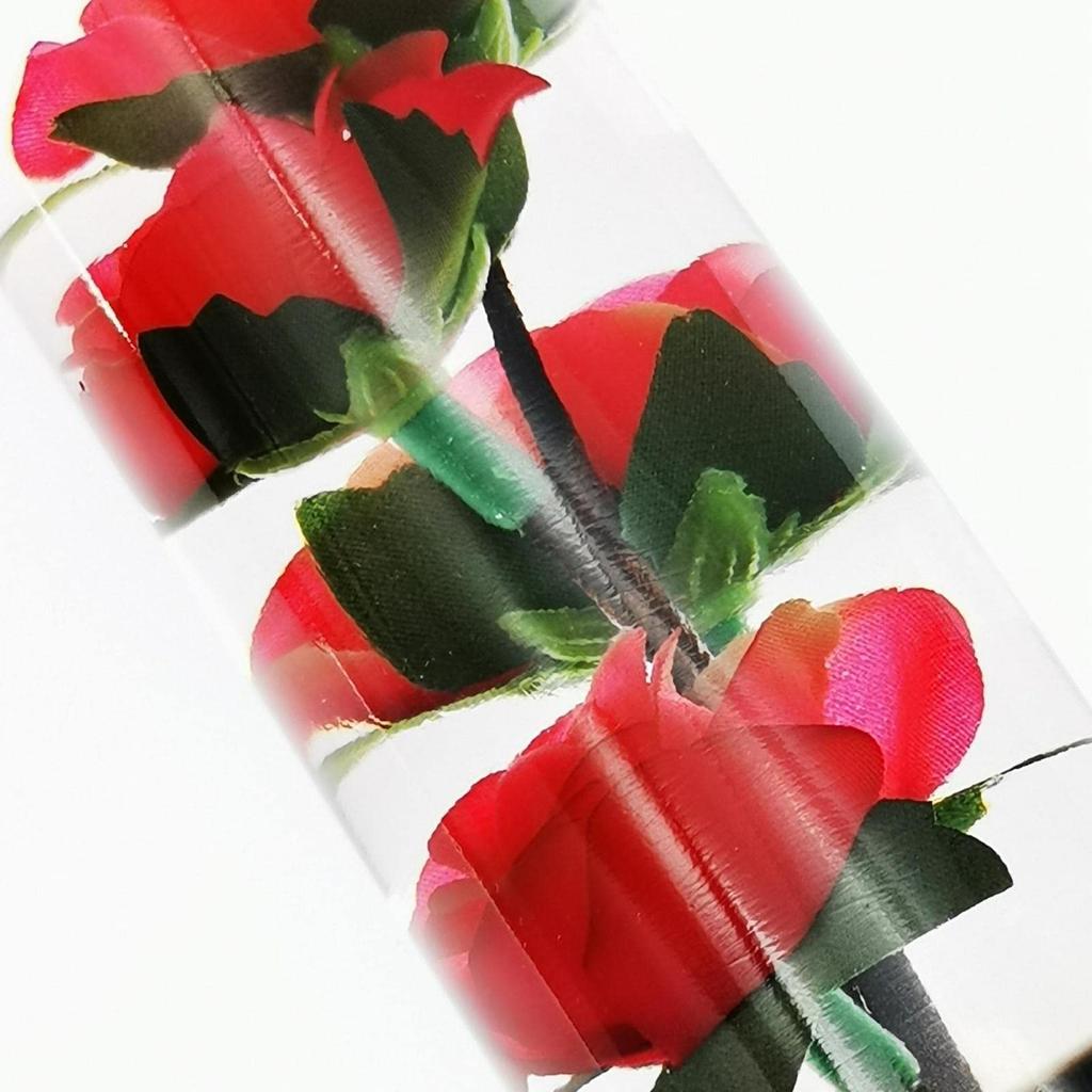 JINGLING Underwater Flower Shift Knob, Crystal, Showa Retro Style, Transparent Gear Knob, Accessory, Universal