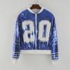 Women's Short, Versatile Sequin Jacket with Raglan Long Sleeves - European Style 2025