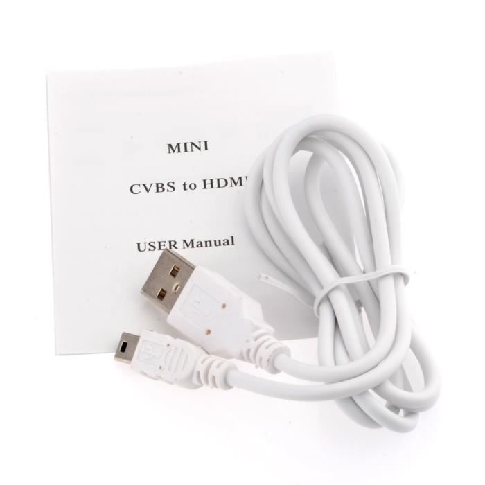 RCA AV в HDMI конвертер адаптер Мини Композитный CVBS в HDMI AV2HDMI конвертер 1080P Белый