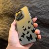 Для iPhone 15 Pro 16 Plus 14 Pro Max 13 12 11 X XS XR 7 8 SE Ударопрочный Рисунок Бабочка Защита объектива Покрытие Чехол