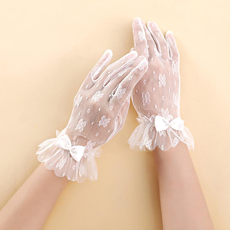 1 пара аксессуаров для платья, универсальное кружевное элегантное сетчатое свадебное украшение, свадебные перчатки, тонкое стильное украшение в виде банта