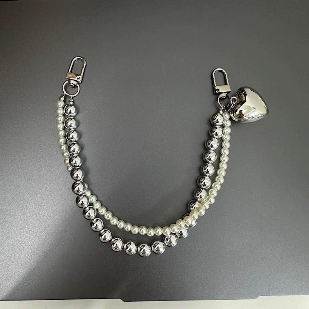 Luxury Pearl Beaded Phone Strap Fashion Wrist Short Rope Phone Charm Chain Phone Accessories