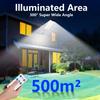 Newest Upgrade 8000W Solar Lights Outdoor Powerful Solar LED Lights 3 Modes Remote Control Street Light Motion Sensor Solar Lamp