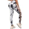 Women Tie Dye Yoga Leggings Hollow Seamless High Waist Sport Leggings