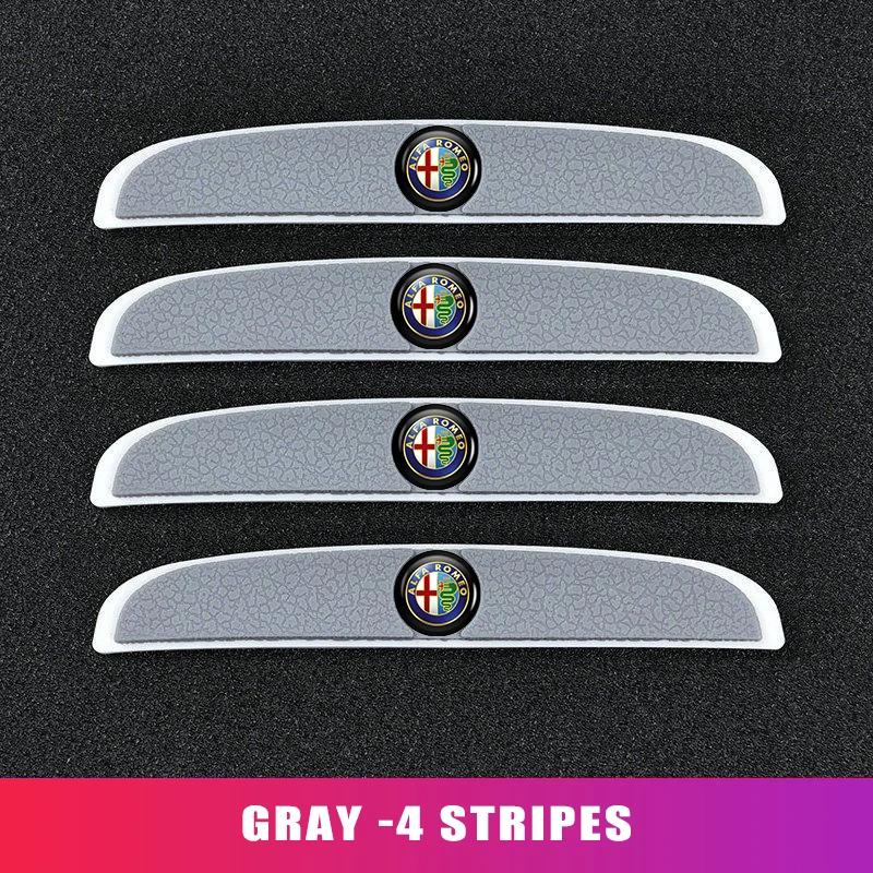 Car Stickers For Alfa Romeo 4PCS Car Mirror Sticker Door Side Anti Collision Strip Decals For Alfa Romeo 159 Giulietta Giulia 14