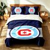 Chicago Fire FC (5) 3pc set suitable for master bedrooms soft and comfortable an ideal gift for family and friends Includes one duvet cover and two pi
