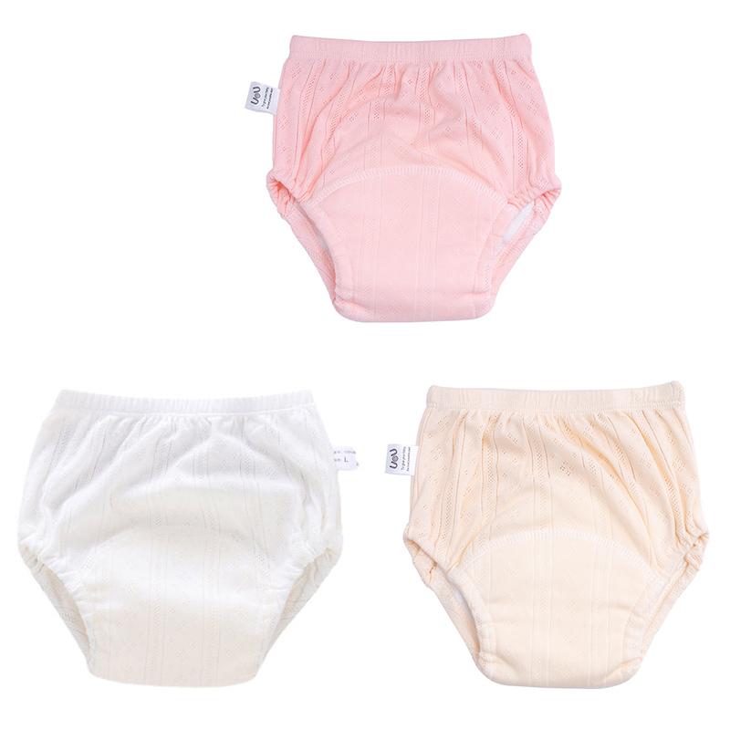 3PC Baby Cotton Mesh Learning Pants Children Ribbing Training Pants Baby Mesh Pants