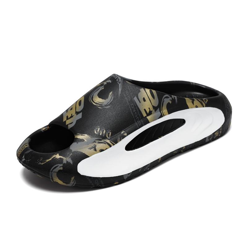 Модные мужские сандалии больших размеров, повседневные туфли на плоской подошве, нескользящие, модные летние новые мужские сандалии, пляжная обувь