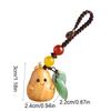 Sandalwood Bag Pendant Cartoon Wood Phone Chain Cute Pear Key Chain  Jewelry Findings