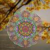 10 Inch Colorful Mandala Wind Chime with Rotating Hook Vibrant Outdoor Garden Decor for Spring Summer Fall No Batteries Needed