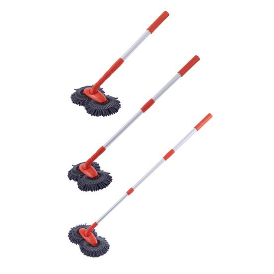 Длинная ручка щетка для мытья автомобиля с двойным диском съемная многоразовая щетка для лобового стекла автомобиля из микрофибры