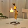 Vintage Iron Candlestick Decoration Nordic Light Luxury Candlelight Dinner Romantic Small Decoration