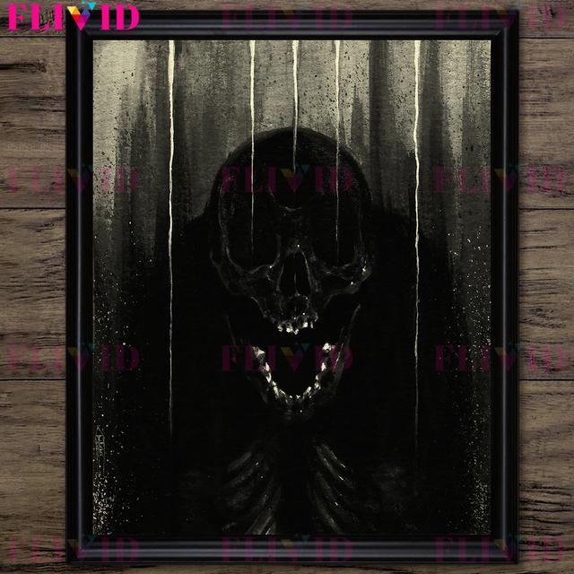 Ужасная демоническая тень, ретро настенная живопись на холсте, призраки в джунглях, черно-белые художественные постеры и печатные украшения для дома