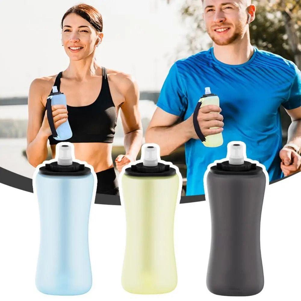 350ml Capacity Foldable Water Bottle Food Grade Silicone Travel Foldable Cup Mountain Biking