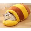 Кошачья кровать, дом, питомник, спальное противоскользящее дно, мягкое теплое гнездо,