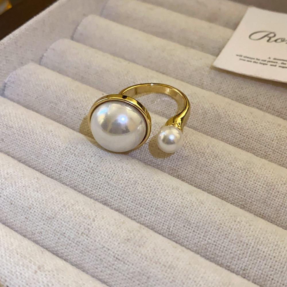 Имитация жемчуга Жемчужное кольцо Ювелирные изделия Аксессуары Корейское жемчужное кольцо Элегантные жемчужные открытые кольца Свадьба