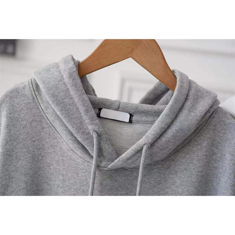 Plus Size Women's Hooded Sweatshirt Casual Loose Solid Color Top Mid-length Sleeveless Coat Vest