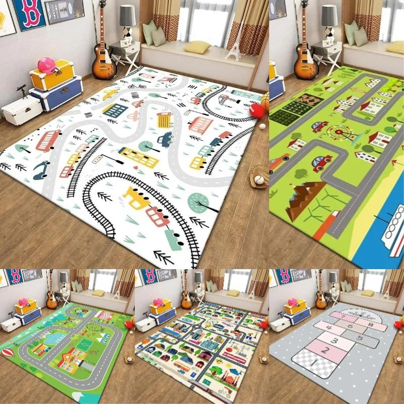 Cartoon Game Carpet Large Rug Children Bedroom Decor Living Room Sofa Area Rug Non Slip Baby Crawling Mat Home Decoration