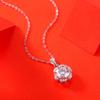 Серебряное ожерелье S925 Flower Ball с подвеской Moissanite Elated, летняя милая цепочка на ключицу