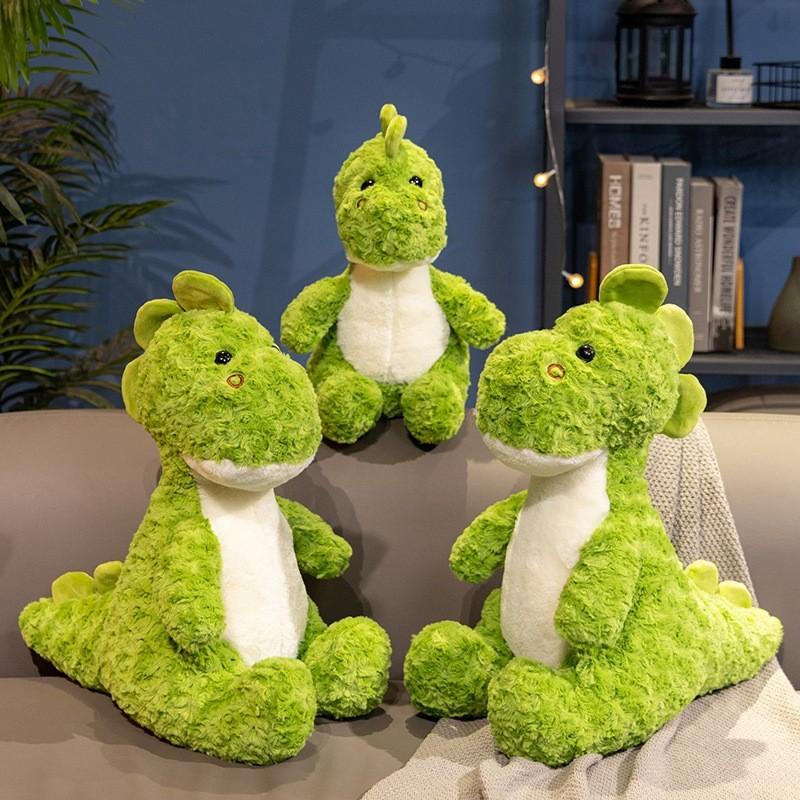 Очаровательная плюшевая игрушка Динозавр Зеленый Мягкая набивная подушка-игрушка для сна Комфорт