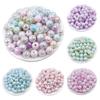 50pcs 8/10mm Two-color AB Color Round Beads Fashion Jewelry Beaded Material DIY Earrings Bracelet Necklace Handmade Accessories