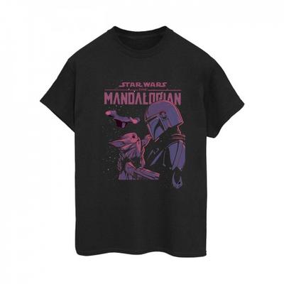 Женская/женская хлопковая футболка-бойфренд The Mandalorian Hello Friend