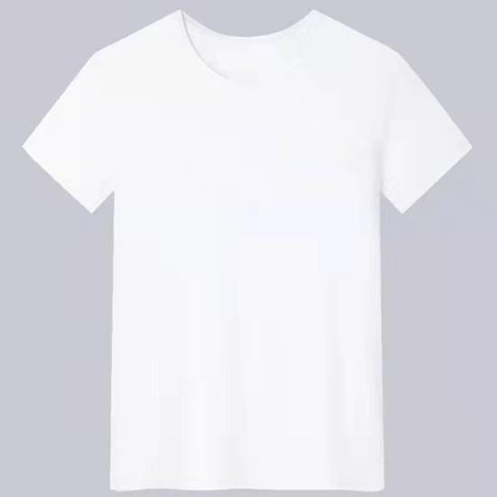 Men Solid Color T-Shirt Round Neck Short Sleeve Summer Tee Casual Loose Fit Tee Shirt for Daily Life Parties Street Beachwear