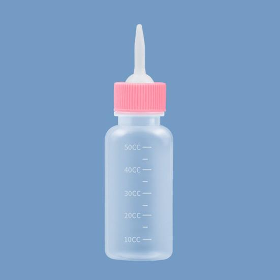 Milk Bottle Clear Scale Soft Nipple Silicone Pet Feeding Bottle for Kitten Puppy