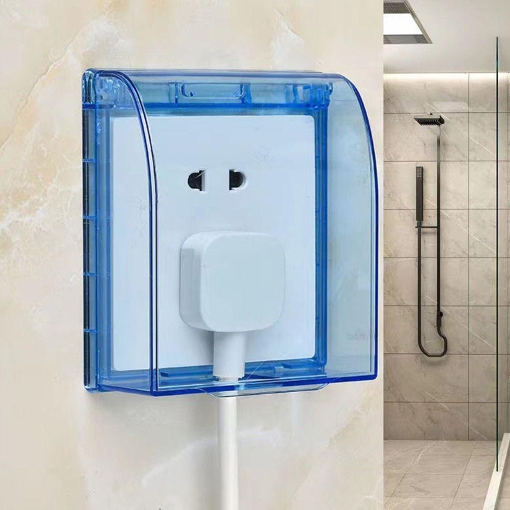 Пластиковая розетка, водонепроницаемая коробка, самоклеящаяся электрическая вилка, крышка переключателя, защитная крышка для ванной комнаты