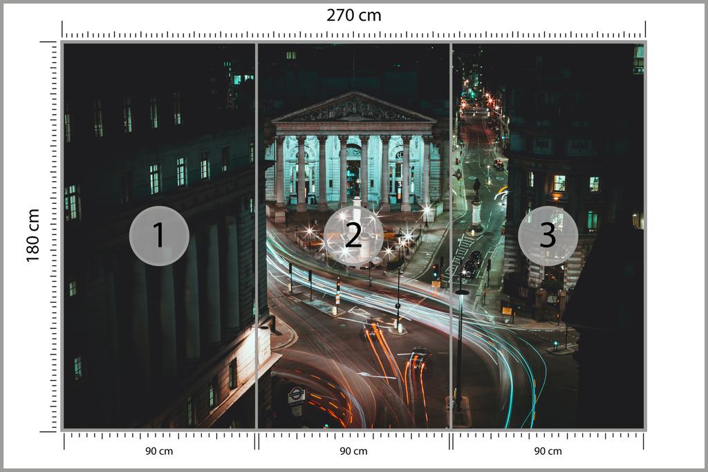 Photomural London At Night Structural Vinyl 270x180