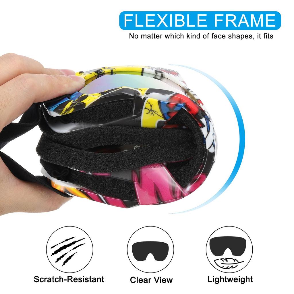 PATIKIL Очки для мотокросса с оранжевыми и черными цветными мотоциклетными очками для квадроцикла, лыжными гоночными шлемами, ветрозащитные очки для и езды, линзы, очки, очки,
