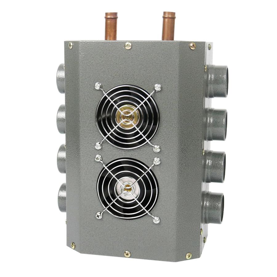 Car Underdash 12V Heater Dual Side 8 Port 14 Pass All Copper Coil 26.5*17.5*11cm