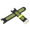 Vented Pin Buckle Bracelet Silicone Watchband with Screwdriver for Amazfit TRex TRex Pro Watch(Black Green )