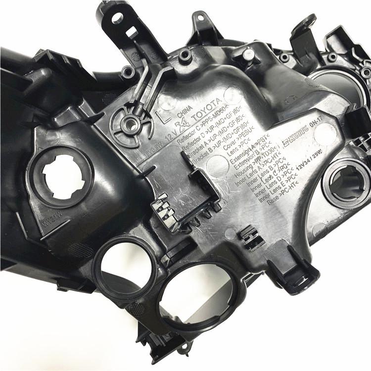 Совместимая задняя основа корпуса для фары Toyota Crown 2015-2018 годов, черный пластик