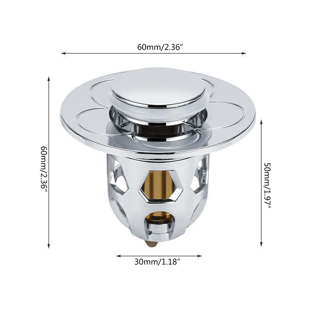 Upgraded Sink Plug Universal PopUp Drain Strainer Drain Fitting Plug Sink for Countertop Sink Bath Plug Drain Plug