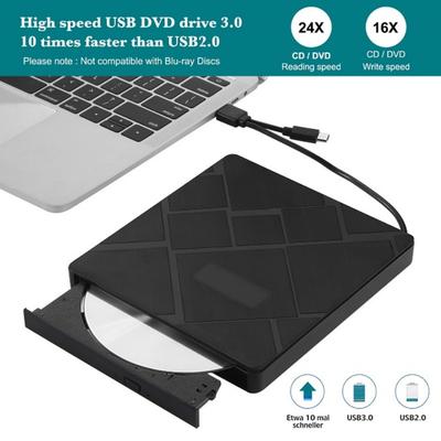 Внешний DVD CD привод USB 3.0 Type-C 5 в 1 DVD записывающий плеер ридер со слотами SD/TF и USB оптические приводы для ПК ноутбука настольного компьютера