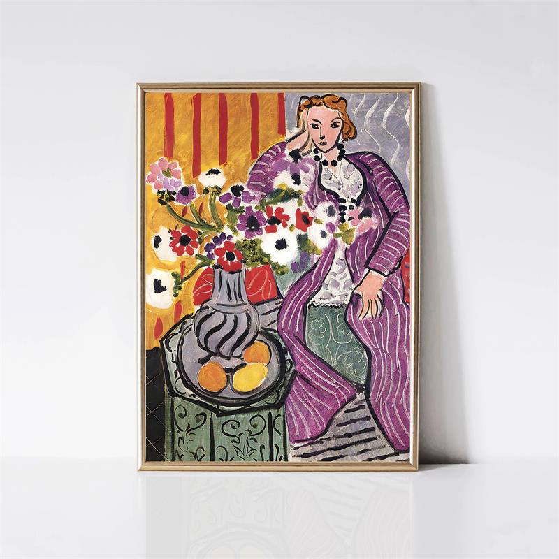 Анри Матисс Классические Работы Цветной Пейзаж Постер Портрет Женщины Кошка Цветок Печать на Холсте Настенное Искусство для Комнаты Домашний Декор