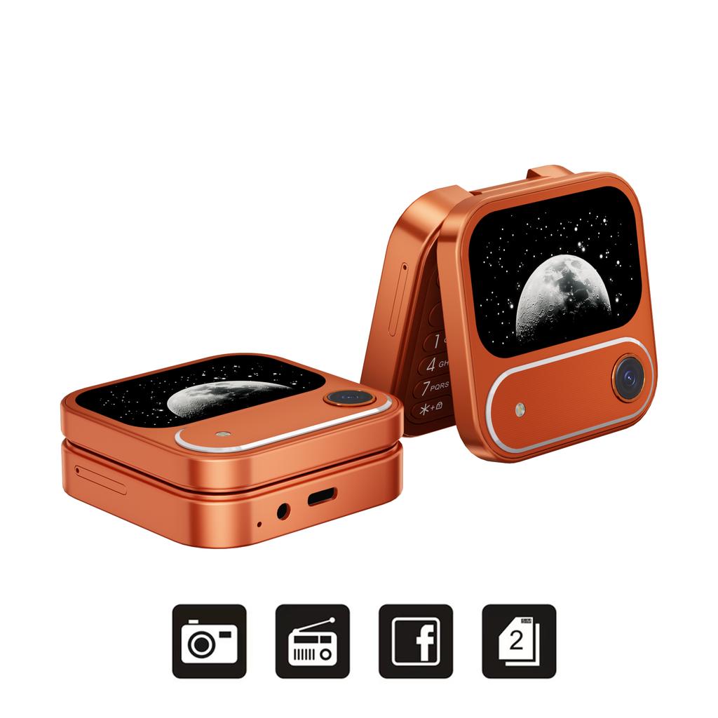 I17 Air Mini Складной мобильный телефон 2G GSM 1,77-дюймовый дисплей Магический голос Быстрый набор FM-радио 2 SIM-карты Маленькие квадратные мобильные телефоны