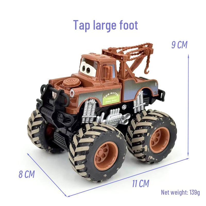 Инерционная машинка МакКуин и Мэтр Внедорожник Big Foot из сплава - Черная Буря