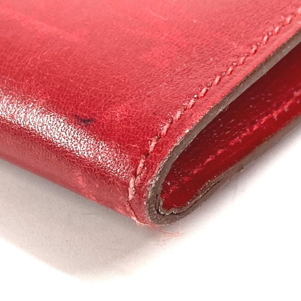HERMES H logo vintage Pochette Rio Pochette Rio Clutch bag bag pouch Leather Red