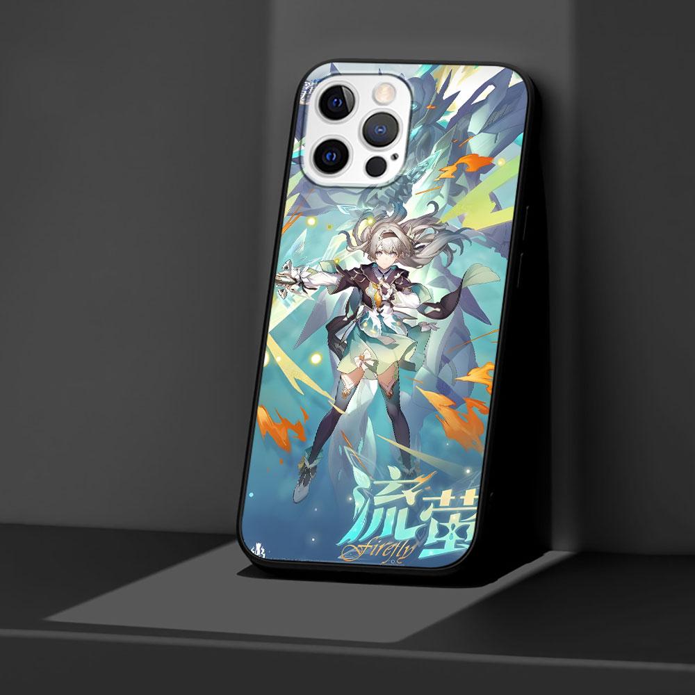 Чехол Honkai Star Rail Firefly для Apple iPhone 13 14 Plus 11 12 Mini 15 Pro Max 7 8 SE 2020 X XS XR Силиконовый Черный Чехол для Телефона