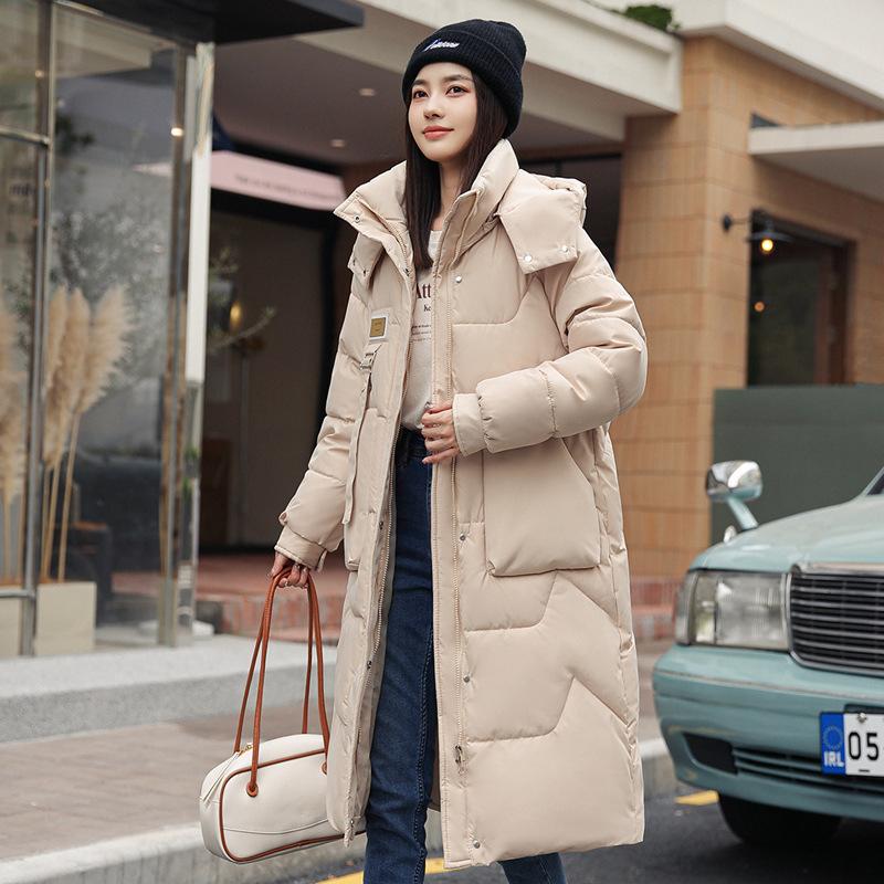 Женская зимняя одежда с капюшоном, длинное пуховое пальто, куртка, утепленный тренчкот, ветровка, парки для женщин на открытом воздухе