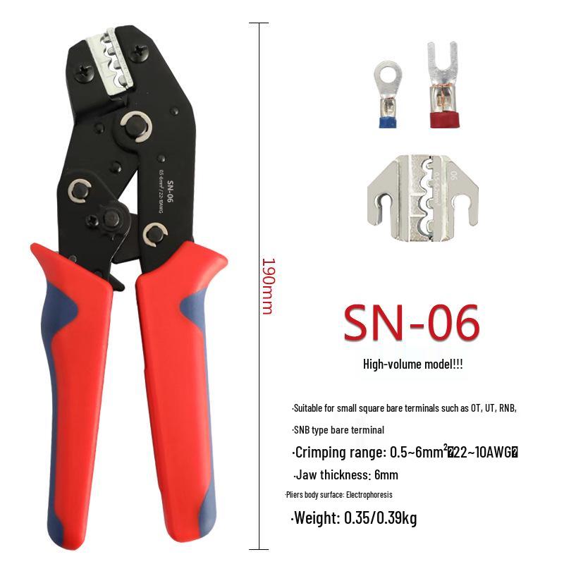SN Multi-Function Ratchet Crimping Pliers for Spring and Bare Terminals