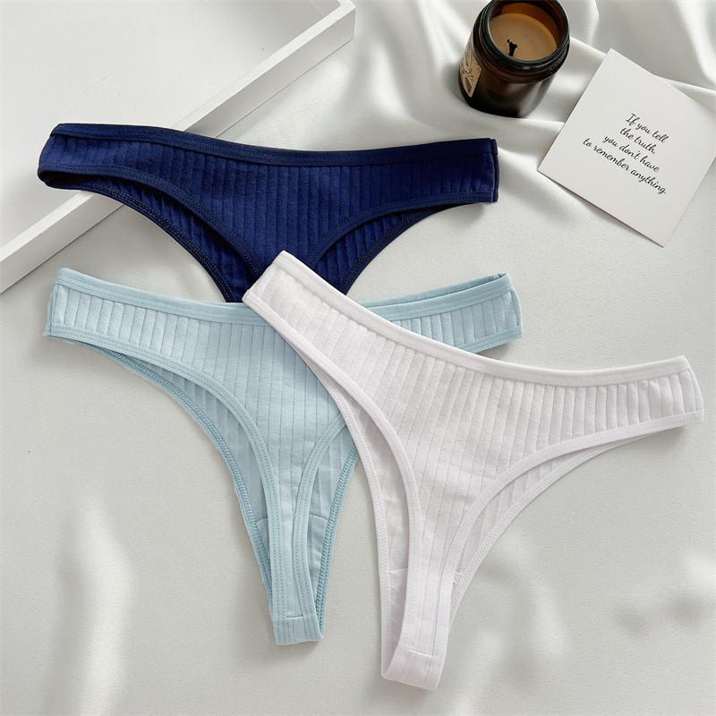 Allofme Cotton Panties for Woman Comfortable Panties Underwear Low-Rise Sexy T-Back Underwear S-XL